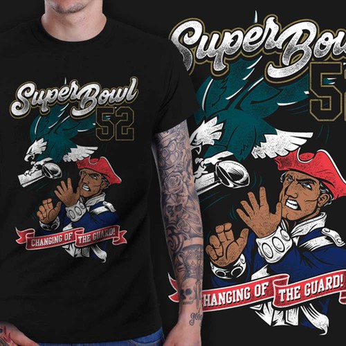 Super bowl t-shirt changing of the guard., T-shirt contest