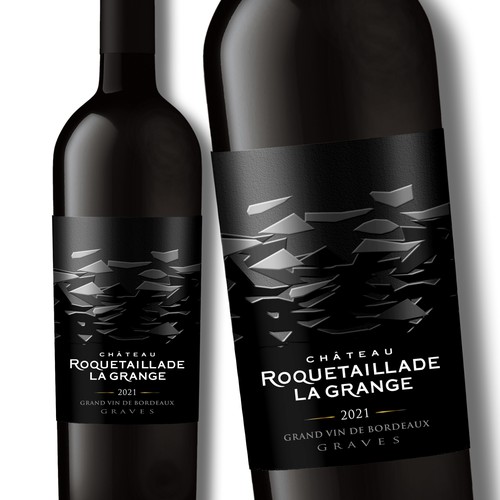 Label redesign: Attractive French Wine Label representing a carved rock Design by Debdutta*