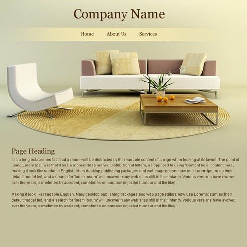 One page Website Templates Design by RickBewell