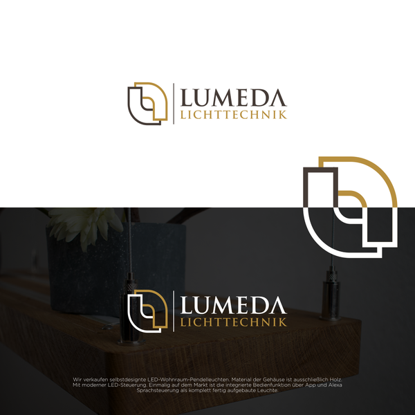 Diseño de AISHA 83 titulado "dle LED-Holzleuchten suchen edles und elegantes Logo"