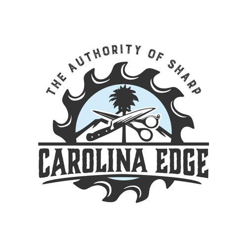 A retro / edgy logo for a mobile sharpening service called Carolina Edge Design by sikelwesi