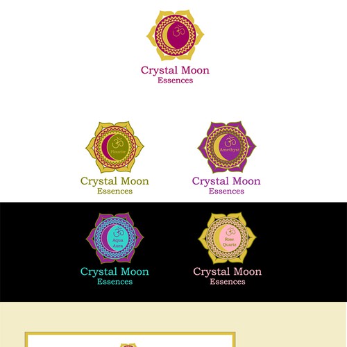 Logo for Crystal Moon Essences - remedies for harmonic rebalance and well-being Design por pemacreative