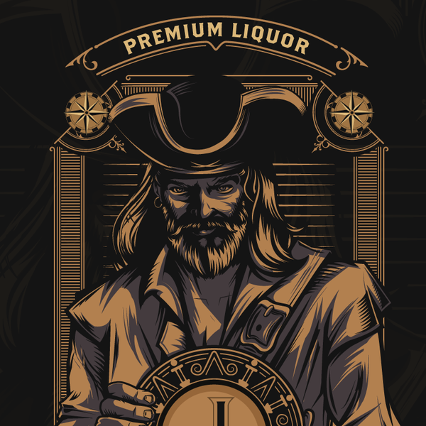 J Cream, Premium Liquor | Label Design
