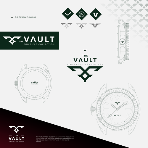 The Vault | Timepiece Collection Logo Contest Design by Hint Design