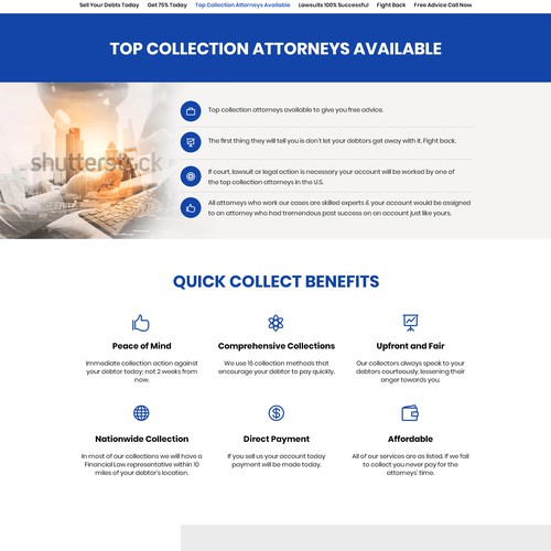 Debt Collection Website Design by Creative GS