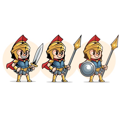 Warrior Mascot Design by olgood