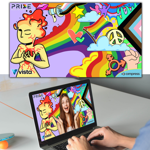 Virtual backgrounds for PRIDE month (multiple winners) Design von Juki.jkk