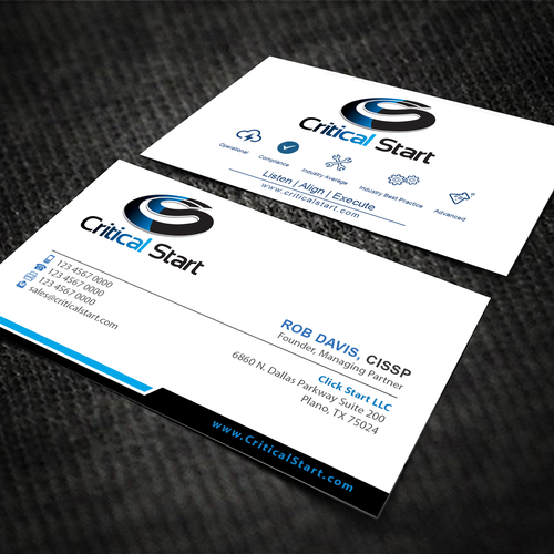 Business Cards for Cutting Edge Cybersecurity Company Business card