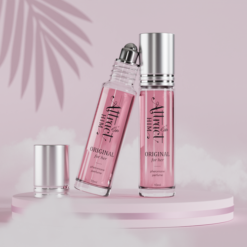 Design Perfume Box and Label for "Attract Him" scent to appeal to women Design by Tamara.D