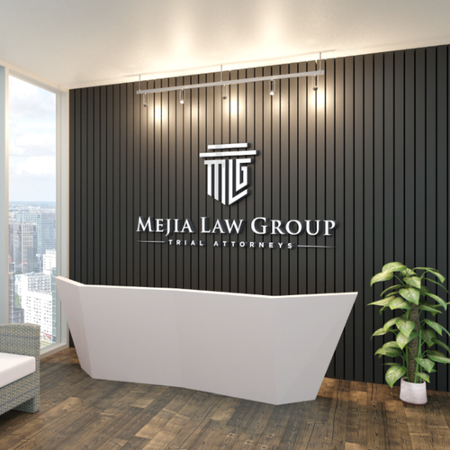 Modern, sleek law firm logo and branding Design by n a r e n d r a