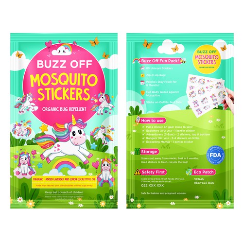 Mosquito repellent patches for Kids Design by rizal hermansyah