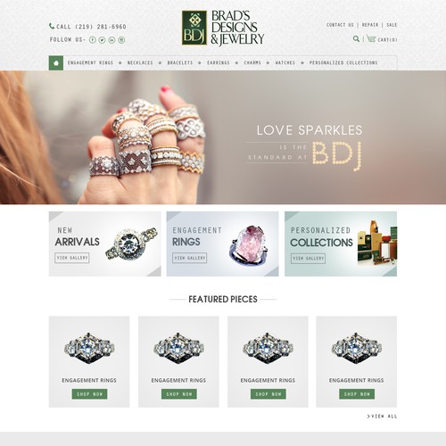 Landing Page - Brad's Designs and Jewelry | Landing page design contest