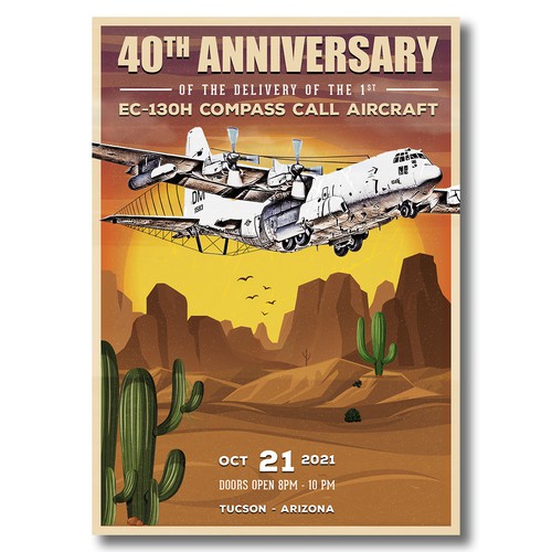 Air Force Flying Group 40th Anniversary Celebration Design by Frieta