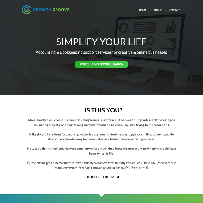 1 | Landing page design contest