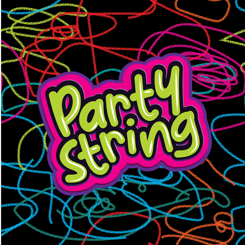 SILLY STRING LOGO + BACKGROUND Design by m(e_e)m