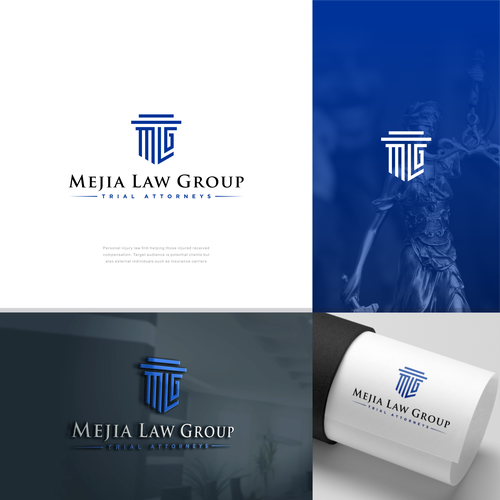 Modern, sleek law firm logo and branding Design by n a r e n d r a