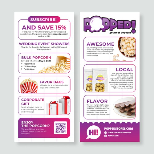 Designs | Updated Popcorn Rack Card | Postcard, flyer or print contest