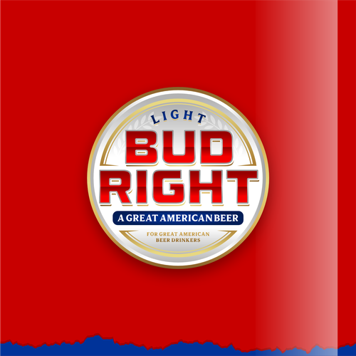 Bud Right.  The great new American Beer for good ol' fashioned American beer drinkers. Design by Voos Studio