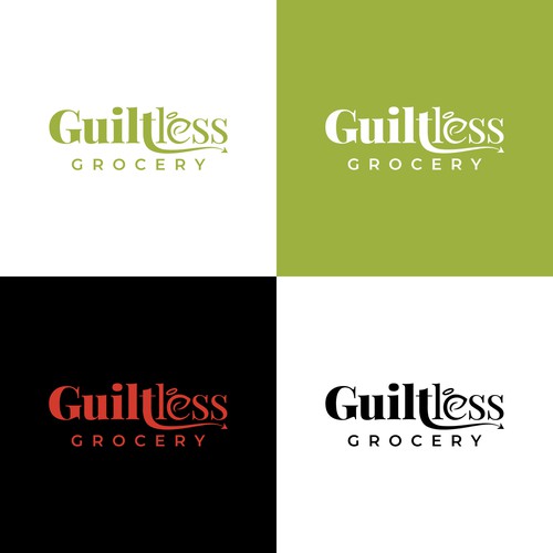 Simple Guiltless Grocery logo for healthy e-commerce store Design by saki-lapuff