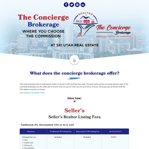 The concierge brokerage website Réalisé par Atul-Arts