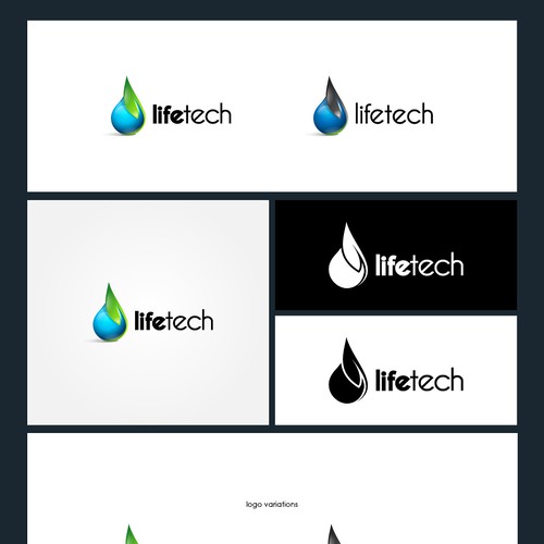 We turn air into clean drinking water. Design a sleek, sophisticated, fresh, clean, modern, green yet sexy logo for LifeTech デザイン by axehead