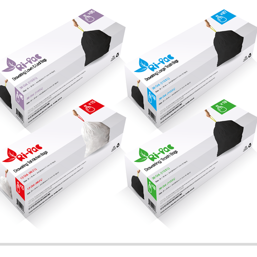 Packaging design for drawstring trash bags Product packaging contest
