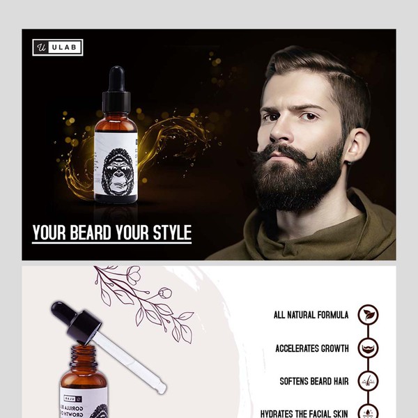 Diseño de CREATIVE ARTIFLEX titulado "Beard Oil"