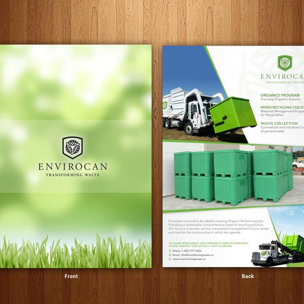 Design by Creativemirza.com titled "Clean flyer design for Envirocan"