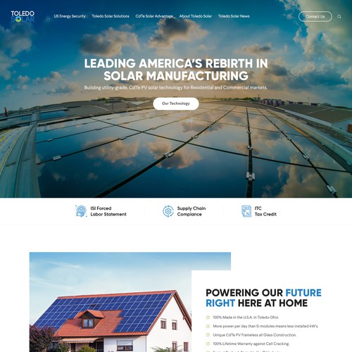 Website Redesign for Solar Panel Manufacturer and Tech Company Design by pixelwebplanet