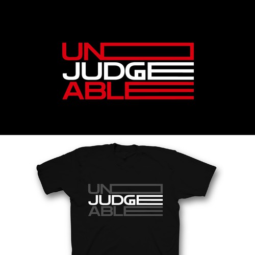 Simple t shirt design for media/ marketing for brand “Unjudgeable” Design by saka.aleksandar