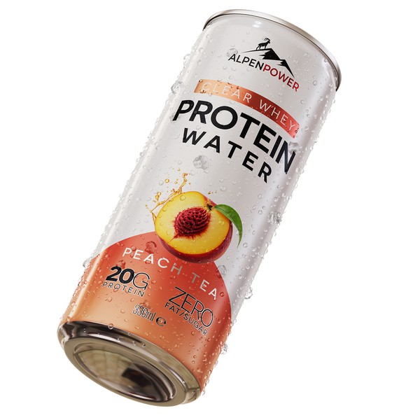 AlpenPower Clear Whey Protein Water Label Design