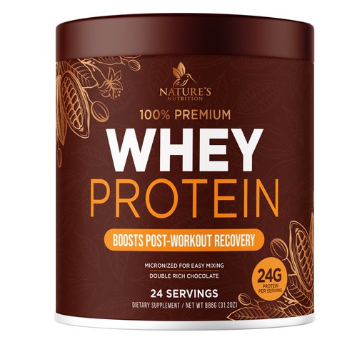 Diseño de Tasty Whey Protein Chocolate Design Needed for Nature's Nutrition de UnderTheSea™