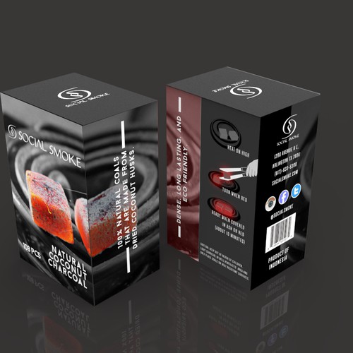 Create a box design for our new Coconut Charcoal Product packaging