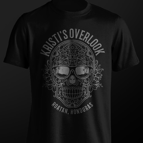 Sugar Skull t shirt-Kristi's Overlook Design by wargalokal