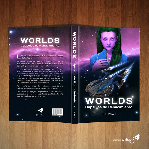 Girl and spacecraft creation in 3D for sci-fi book  