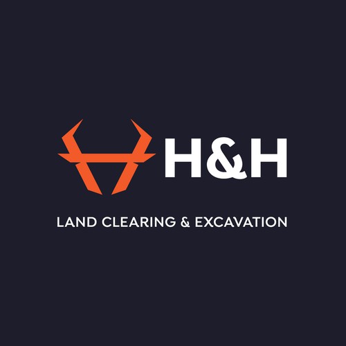 LOGO AND LETTER HEAD FOR H&H LAND CLEARING AND EXEXCAVATION Design by John3:16✅