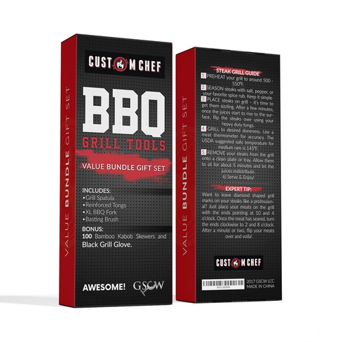 Custom BBQ Grill Tools Package - New Brand. Your help needed! Design by syakuro