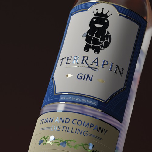 Gin Bottle Label-ontwerp door Antidotooo™