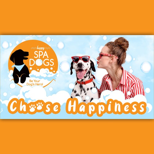 Choose Happiness Banner Design Diseño de The Cloud Digital