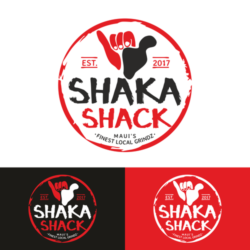 Diseño de Shaka Shack - Maui Food Cart Franchise Logo de Bender Design