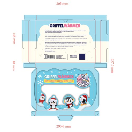 Package design for a set of 4 hand warmers Design by niki99