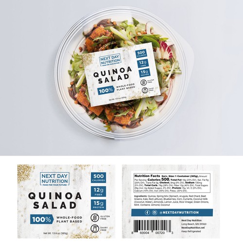 Plant-based food label design Design by Mz•SquirL