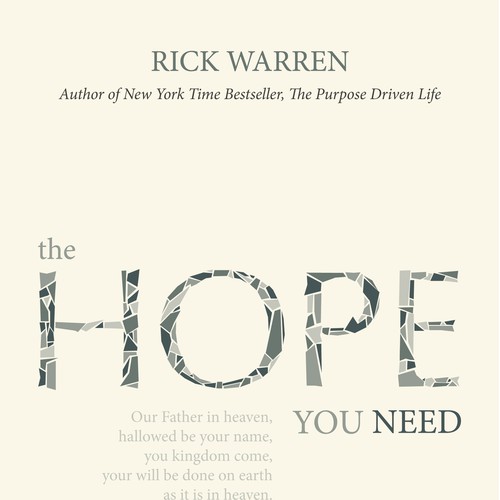 Design Rick Warren's New Book Cover Design por Danielle Hartland Creative