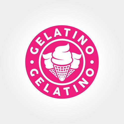 Diseño de We need a creative interesting logo for gelato shop "Gelatino" de rocketstudio