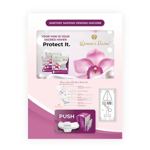 Vending Machine Signage for Feminine Product brand Design by Clau.diu