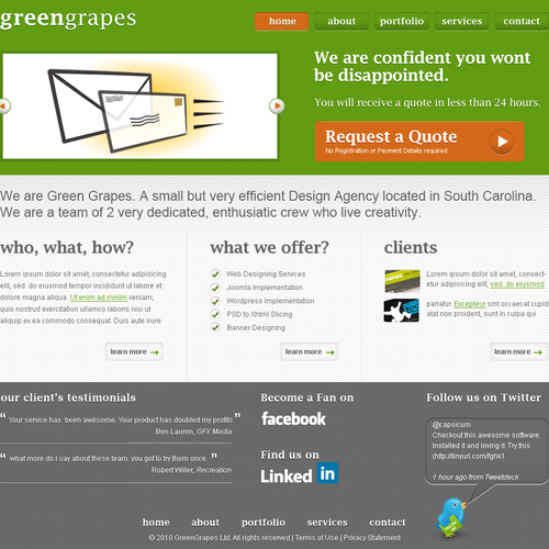 1-3 Page Website Template Design von ndave