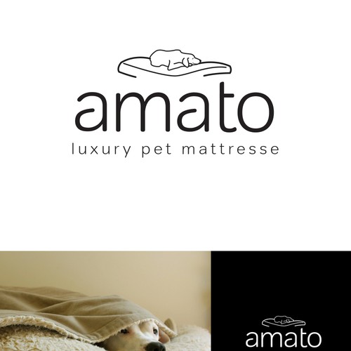 AMATO modern/luxury dog bed logo Design by :: WorkPlace 17 ::