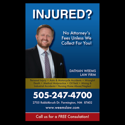 Personal injury lawyer needs eye-catching print ad | Other business or ...