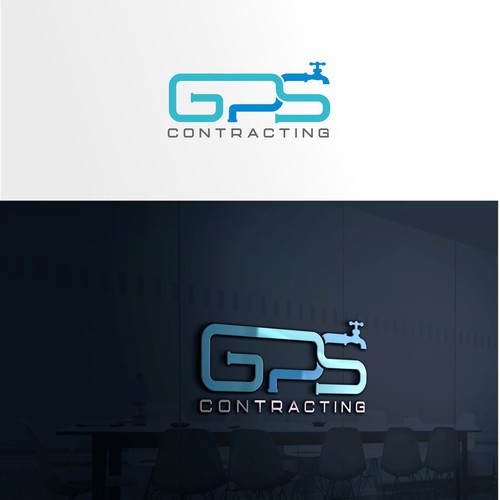 GPS Logo-Sewer and Water Contractor Diseño de GengRaharjo