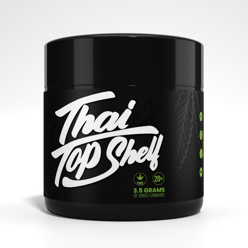 Luxury Cannabis Jar Label Design for High-End Thai Brand Design by CUPEDIUM